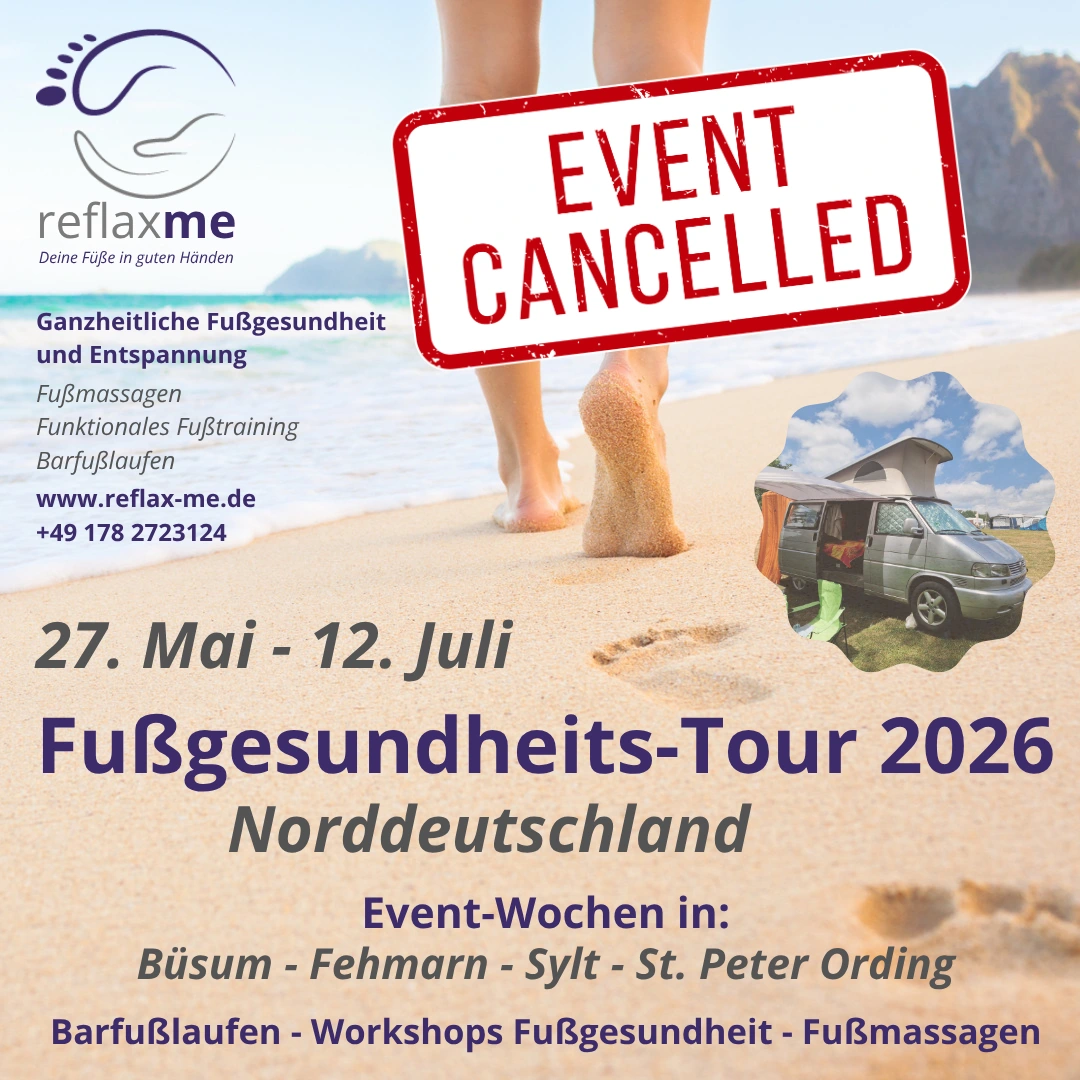 Andreas Stöffler's Fußgesundheitstour - 27.05. bis 12.07.2026 - Norddeutschland: Büsum - Fehmarn - Sylt - St. Peter Ording