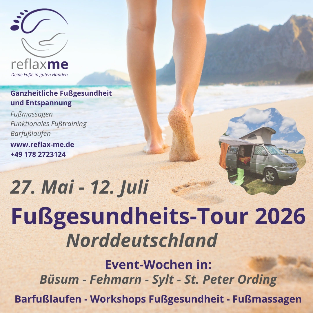 Andreas Stöffler's Fußgesundheitstour - 27.05. bis 12.07.2026 - Norddeutschland: Büsum - Fehmarn - Sylt - St. Peter Ording